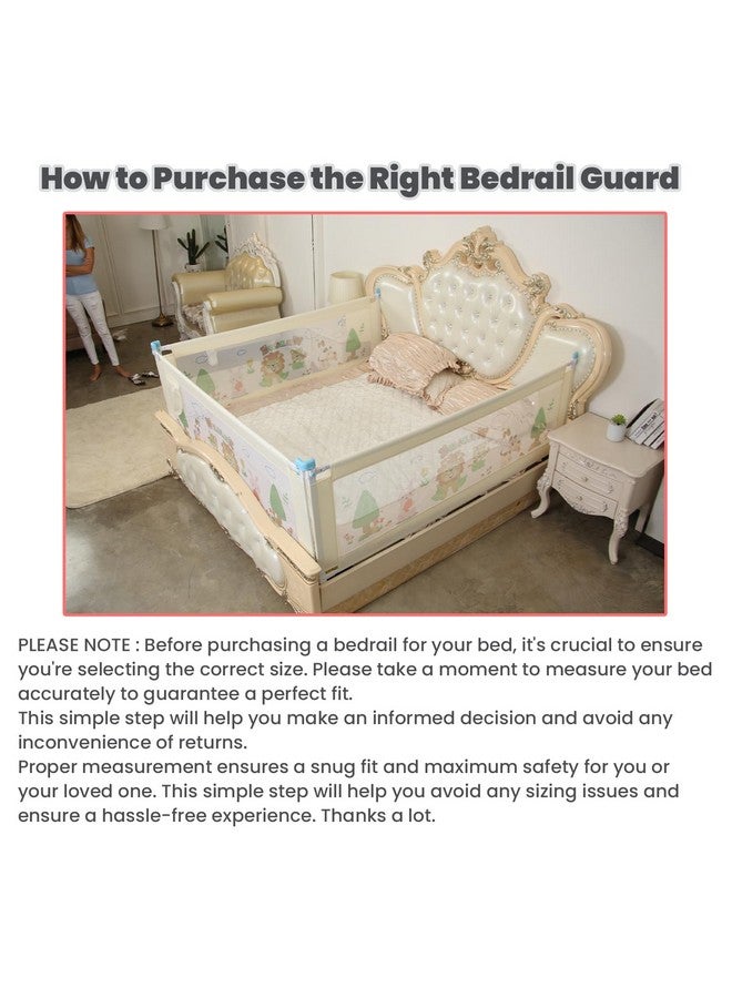 Safe-O-Kid ® Barricade Designer Bed Rail Guard With 1 Year Warranty, Beige (6Ft/183Cm), Pack Of 1 - Image 5