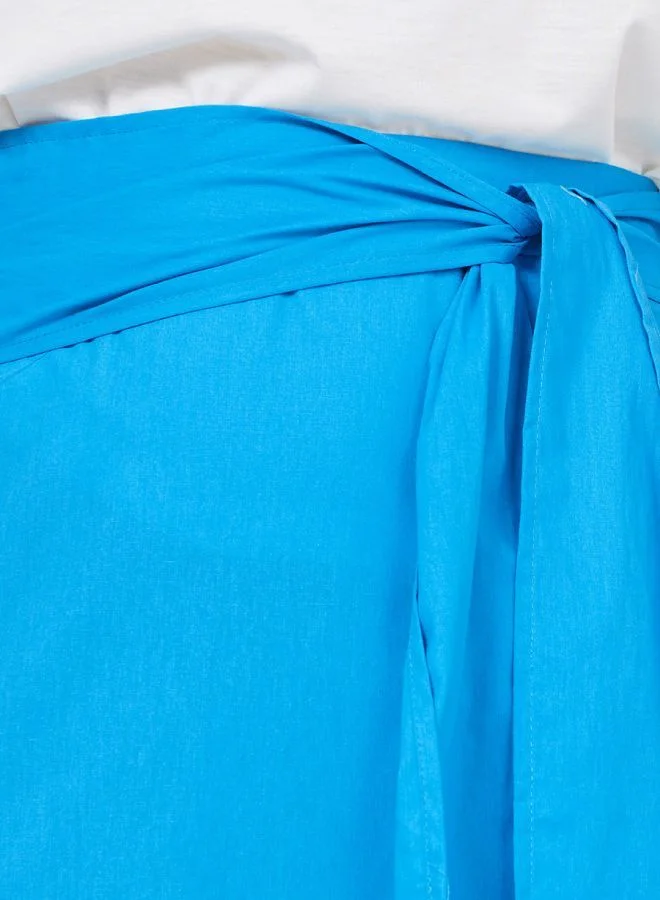 Styli Solid Tiered A-Line  Maxi Skirt