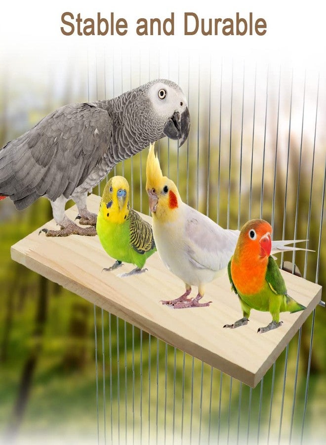 Litewoo Parrot Bird Wood Perch Platform Large Stand Shelf for Birds Budgie Parakeet Cockatiel Conure Cockatoo Macaw African Grey (1PC) - Image 4