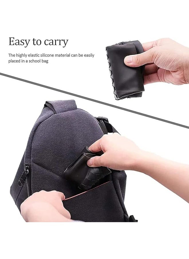 Ocean 2 Pairs Waterproof Shoe Covers, Non-Slip Water Resistant Overshoes, Silicone Rain Shoe Cover Protectors, Reusable Rain Protection Shoes, Outdoor Cycling Apply to Men and Women (Black+Blue) - Image 5