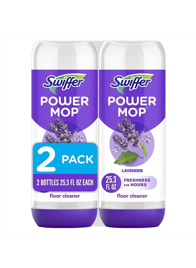 Swiffer PowerMop Floor Cleaning Solution with Lavender Scent, 25.3 fl oz, 2 Pack - Image 1