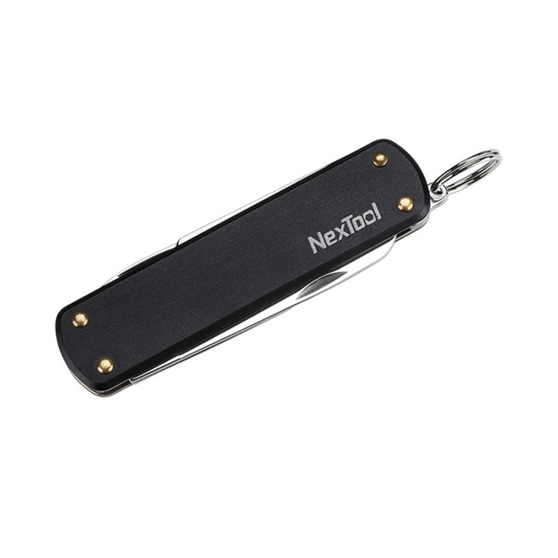 Multifunctional Tools: 4-In-1 Black Aluminium Alloy Stainless Steel Portable Foldable - Outdoor Camping Hiking Cycling Folding Knife for Adventure Enthusiasts - Image 1