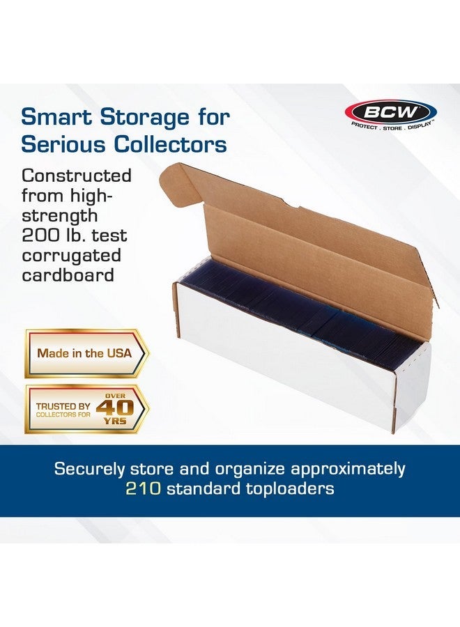 BCW 14-Inch Toploader Storage Box - 5 Pack | Holds 210 Toploaders | Durable Cardboard Organizer for Sports & Trading Cards - Image 2