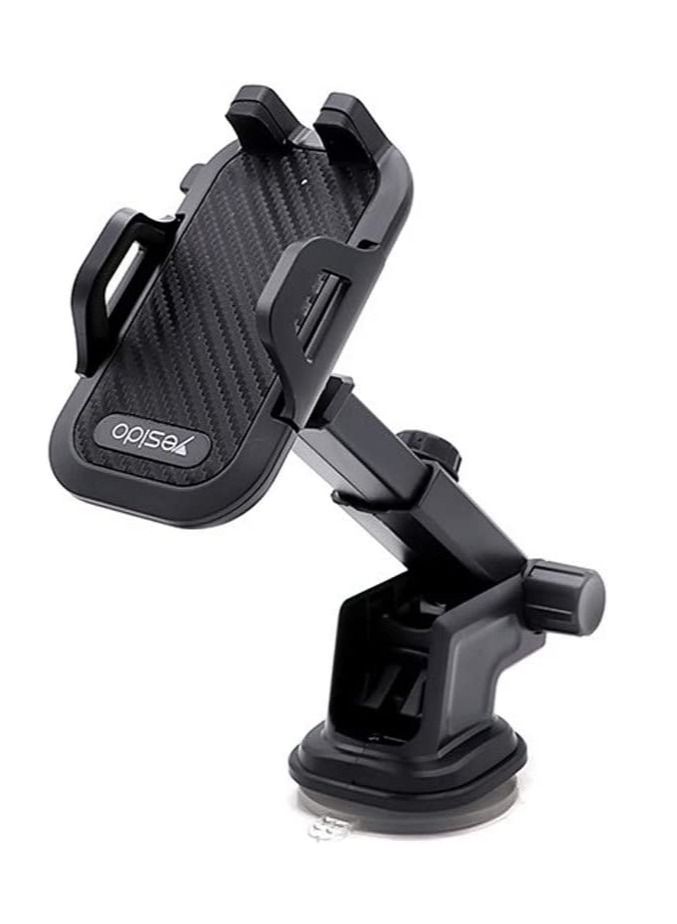 Yesido 360 Degree Rotation Free Stretch Automatic Clip Mobile Phone Car Holder, C23 - Image 3