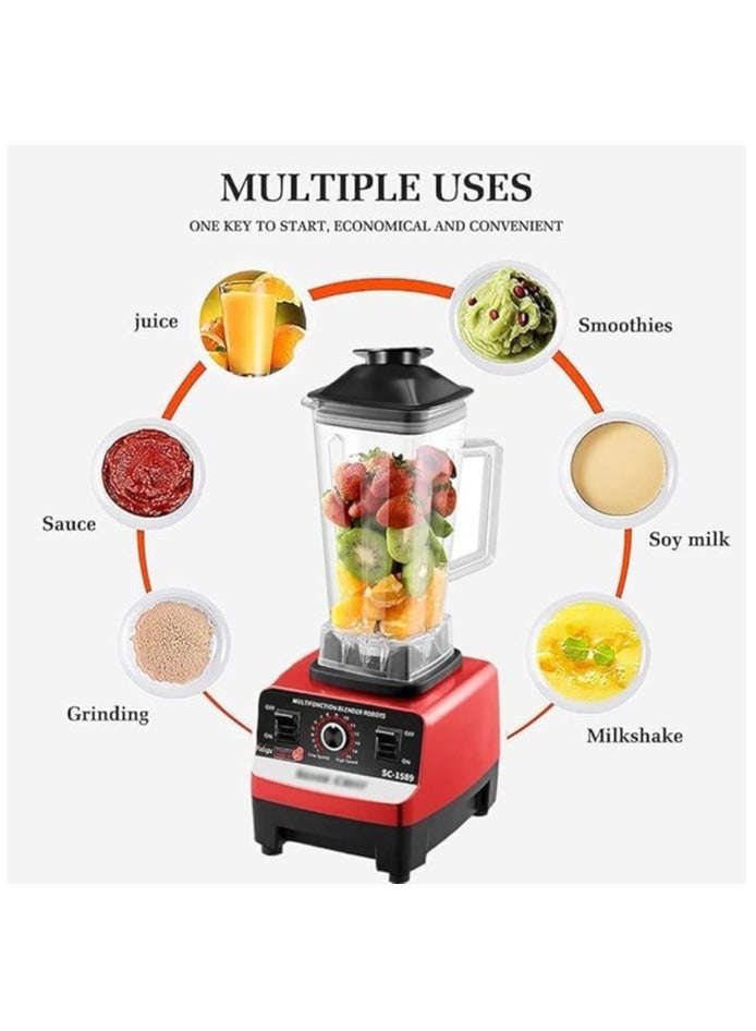 Heavy Duty Commercial Grade Blender Juicer – 6-Blade Mixer for Fruit, Food Processing, and Ice Smoothies  - Image 4