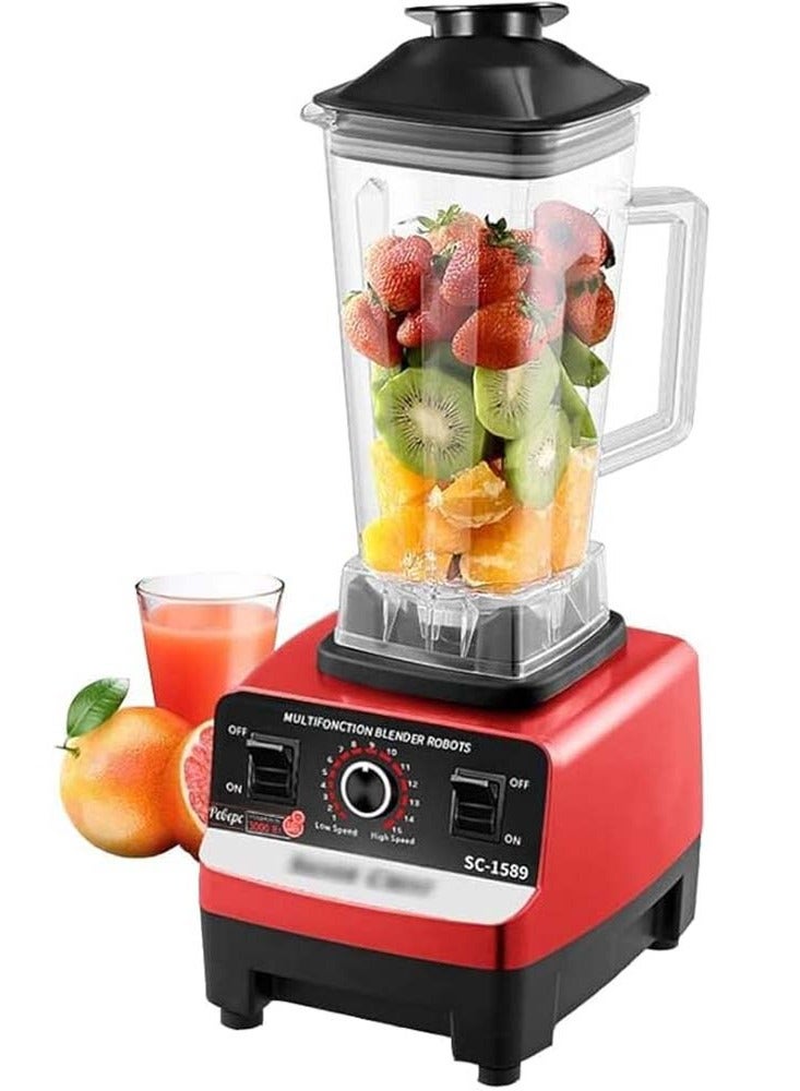 Heavy Duty Commercial Grade Blender Juicer – 6-Blade Mixer for Fruit, Food Processing, and Ice Smoothies  - Image 1