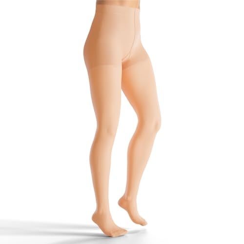 JOBST جوبست جوارب ضغط فائقة الشفافية حتى الخصر للنساء - بإصبع مغلق - ضغط طبي 20-30 مم زئبق - لعلاج الدوالي والعروق العنكبوتية - يساعد في منع التورم - طبيعي، كبير - Image 1