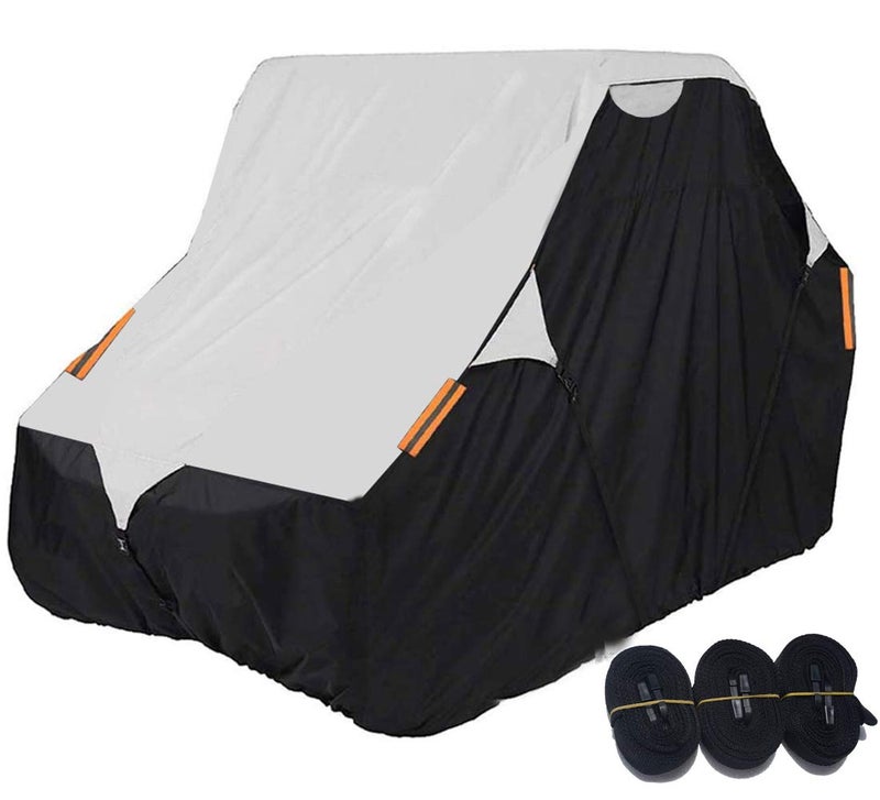 Coverify UTV Cover 420D Waterproof Oxford Fabric, Side by Side With Storage Bag 134''x66''x75'' Fit Polaris Yamaha Can-Am Honda Kawasaki, Max 2-3 Passenger Storage