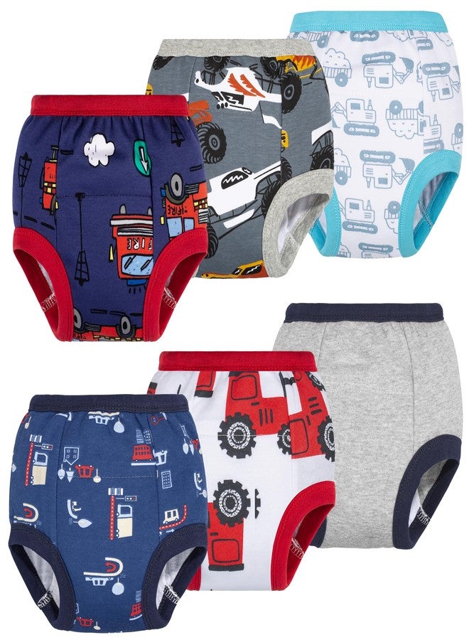 BIG ELEPHANT Baby Boys' 6 Pack Toddler Potty Training Pants 100% Cotton Waterproof Underpants, 12-24 Months - Image 1