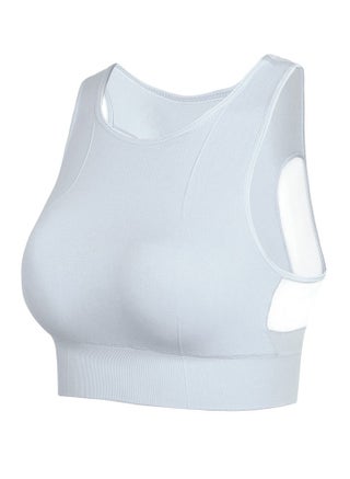 Full Coverage Longline Sports Bra, Shockproof Fitness Yoga Running Sports Bra,  Seamless Quick-drying Medium Impact Push Up Tank Top For Yoga Gym Workout, (Size 2XL, White) - pzsku/Z152633424AB8EE7F7DE8Z/45/_/1709731387/b5a9b772-821f-4fac-a812-51a2459e59be