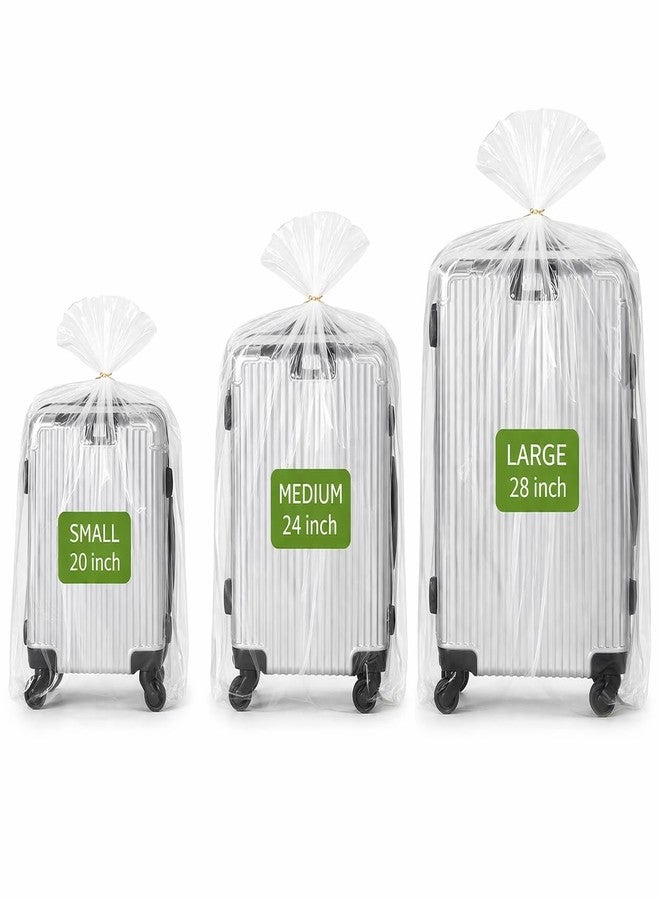 Amit Marketing Transparent Travel Storage Bag with Tie Pin | Waterproof & Dustproof Luggage Cover | Fits 20", 24", 28" Trolley Bags | Reusable Suitcase Protector & Multipurpose Essentials Pouch - 3Pcs - Image 1