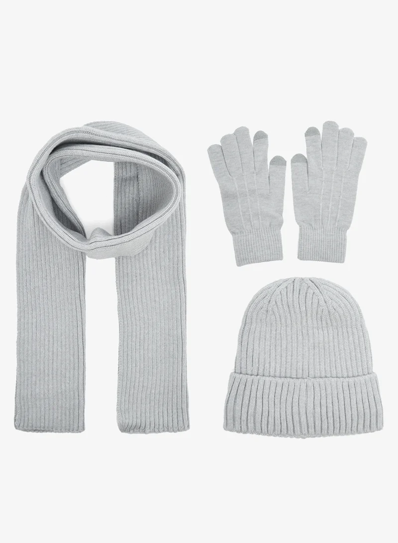 Beanie, Gloves and Scarf Set