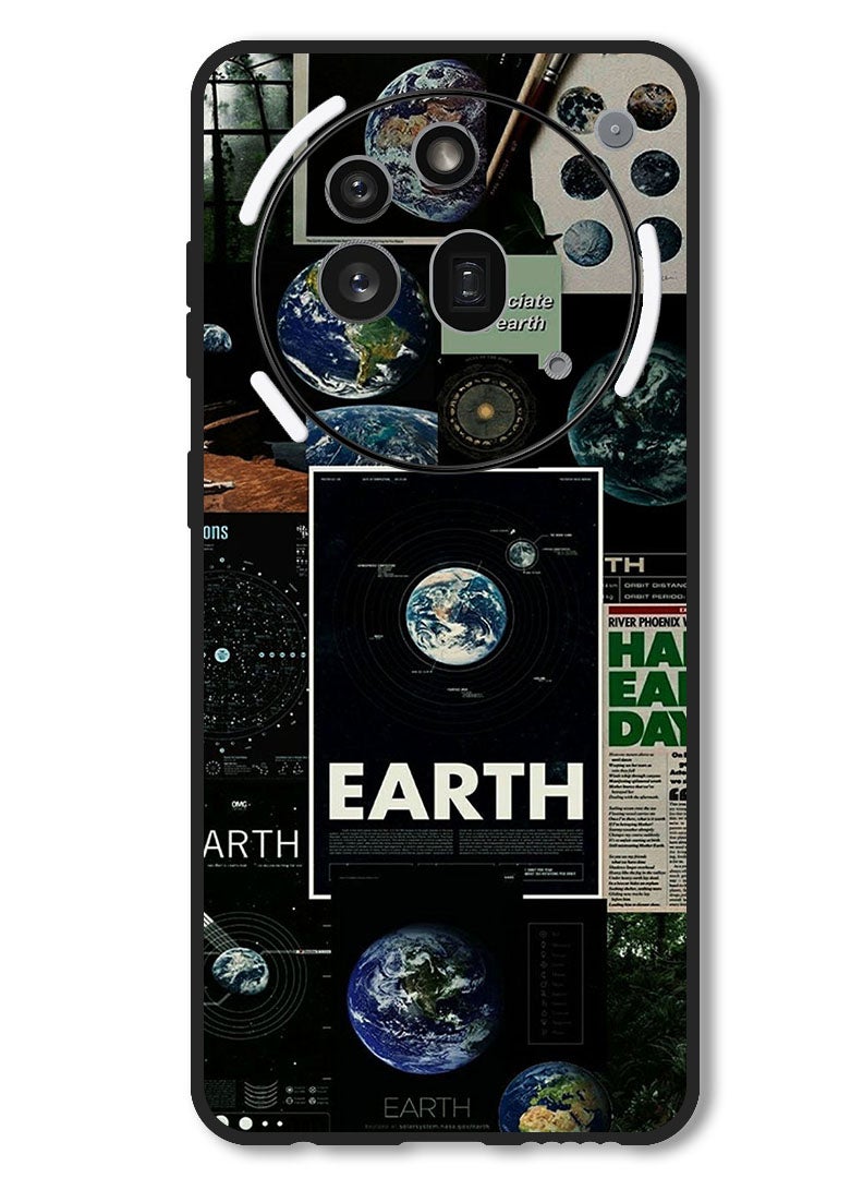 Theodor Case Compatible with Nothing Phone 3a Pro Protection Shockproof Bumper Cover Earth - Image 1