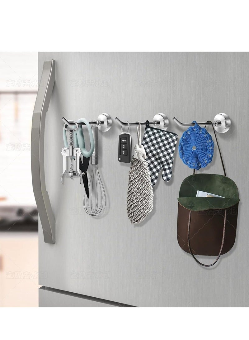 Magnetic Hooks 6 Pack 3 Inch Long Magnetic Cruise Hook Carrying capacity 15 lb+ Heavy Duty Magnets Hook for Hanging Large Metal Magnetic Hooks for Cabins Grill Fridge Door - Image 5