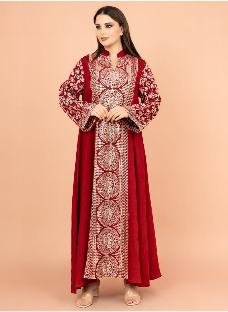 Modern Embroidered Jalabiya IK2023 Maroon - pzsku/Z152679C70119E4D6BBBBZ/45/1741001625/9d8be99b-a335-4640-b3b4-ed8e27e5b5f2