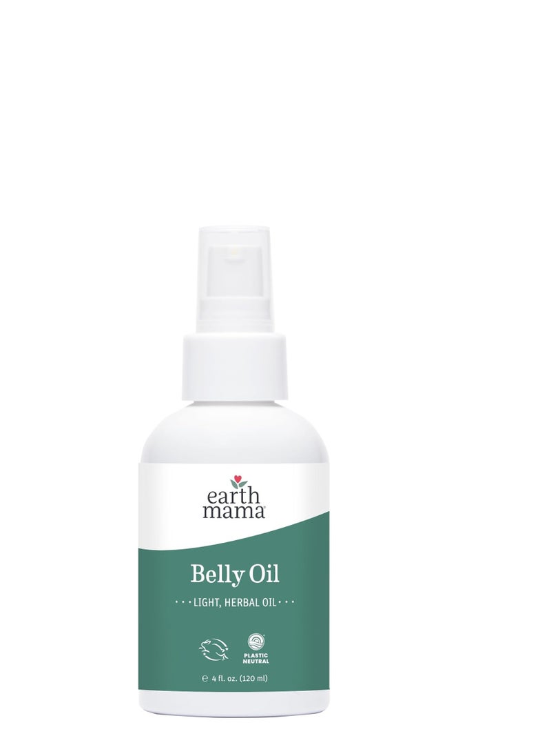 Earth Mama - Earth Mama Belly Oil for Dry Skin | Calendula Skin Care Moisturizer Oil to Encourage Natural Elasticity and Help Prevent Stretch Marks During Pregnancy and Postpartum, 4-Fluid Ounce - Image 1