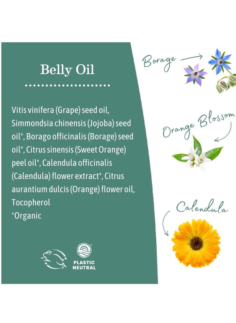 Earth Mama - Earth Mama Belly Oil for Dry Skin | Calendula Skin Care Moisturizer Oil to Encourage Natural Elasticity and Help Prevent Stretch Marks During Pregnancy and Postpartum, 4-Fluid Ounce - Image 1