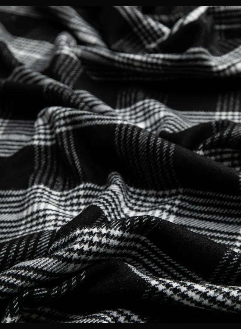 KOTON Plaid Scarf Tasseled