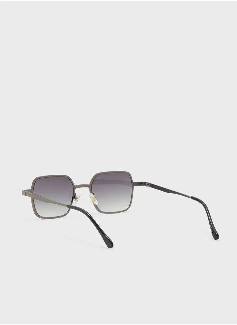 سفنتي فايف Square Aviator Gradient Lens Sunglasses