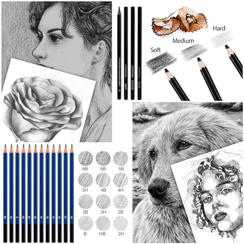 Vobou 72pcs Colored Drawing Pencils Kit Sketching, Graphite Pencils With Convenient Case, School Art Supplies Gift for Artists Adults Teens Beginner, Ideal for Shading, Blending,Art Supplies Set - Image 4