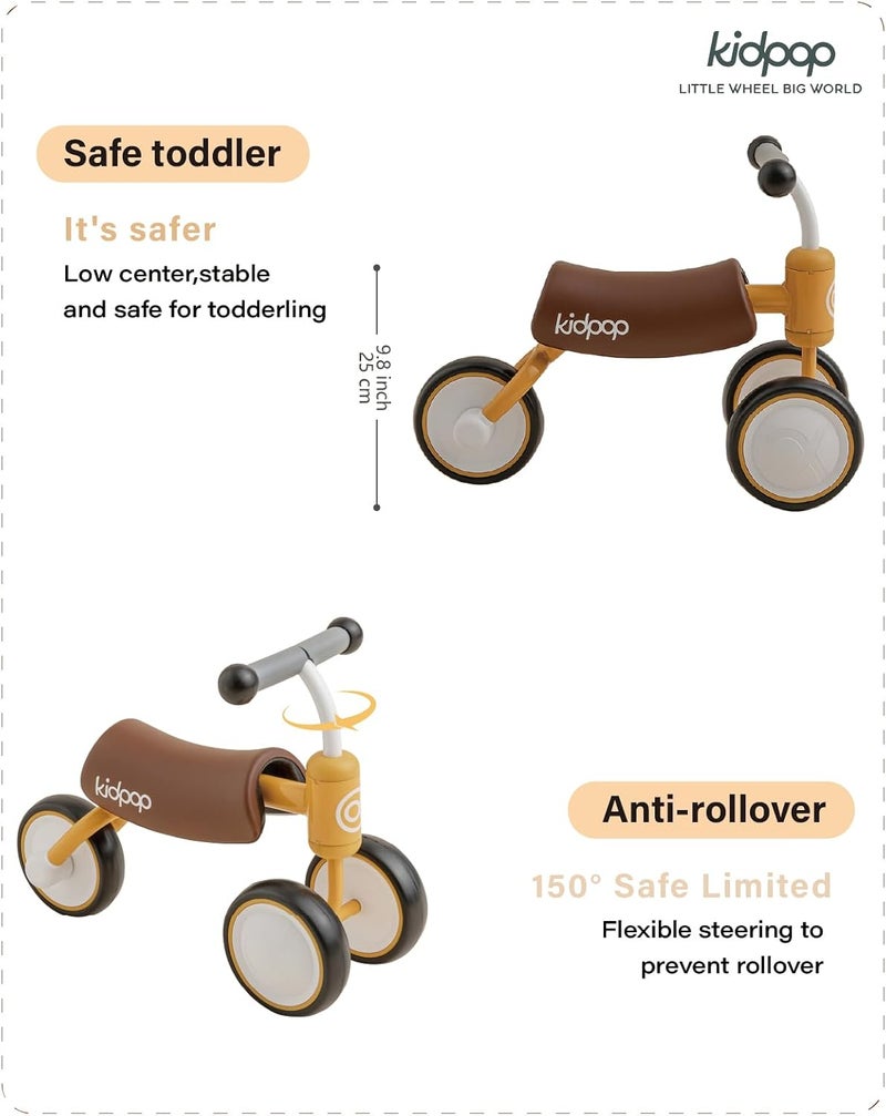 Kidpop دراجات التوازن كيدبوب BEE للمتعلمين الأوائل، دراجة الأطفال الصغار، دراجات الجري - Image 3
