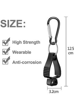 Ant 6-Piece Glove Clips Work Glove Holders, Glove Belt Clip with Metal Carabiners, Glove Clip Tools Towel Holder for Construction Worker Labor  - Image 2