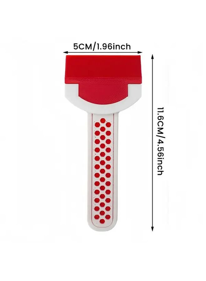 Red White Detachable Tile Sealer Scraper Tool Ergonomic Handle For Wall Bathroom Tile Cleaning Removable Adhesive Sealant Removal Durable Plastic - Image 4