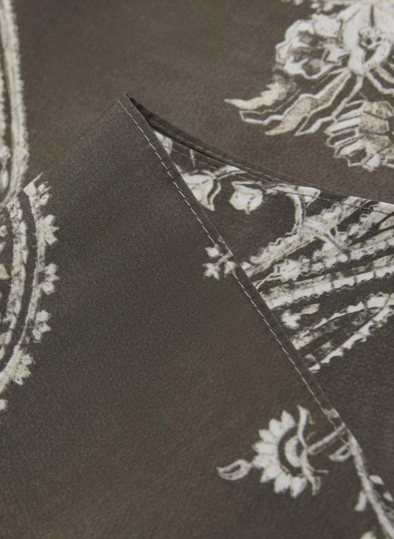 Mango Man 30-MARRON Printed Scarf for Men | Best Price UAE