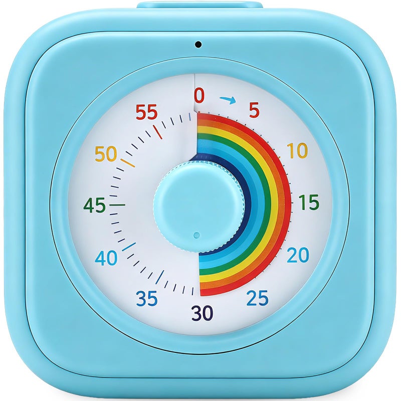 Nixroork 60-Minute Visual Timer for Kids, Silent Rainbow Countdown Timer for Time Management, Homeschool, Classroom, Home, Office - Image 1
