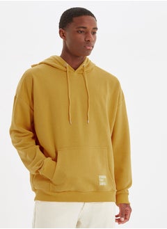 Basic Yellow Oversize Hooded Labeled Fleece Cotton Sweatshirt TMNAW21SW2005 - pzsku/Z1526ED6E7F101F13F7F5Z/45/_/1730941961/2c81d405-eba6-431c-8eea-5c39b22038dd