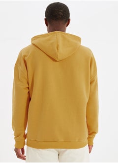 Basic Yellow Oversize Hooded Labeled Fleece Cotton Sweatshirt TMNAW21SW2005 - pzsku/Z1526ED6E7F101F13F7F5Z/45/_/1730941962/45680b7b-7290-4003-b13e-396848f2e2fd