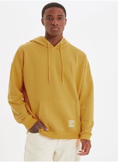 Basic Yellow Oversize Hooded Labeled Fleece Cotton Sweatshirt TMNAW21SW2005 - pzsku/Z1526ED6E7F101F13F7F5Z/45/_/1730941963/e907cb58-43ec-41fc-91bb-380071716eb3