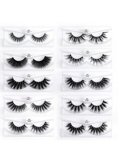 FARRED Wholesale False Lashes 10 Pairs 10 Styles Medium Length Vegan Eyelashes Fluffy Volume Strip Lashes Bulk 10 Portable Boxes Fake Eyelashes Mixed Natural Look 3D Faux Mink Lashes(Mix 10Pairs)  - Image 3