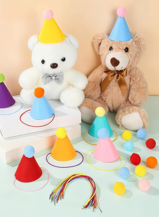 JMZYJZH 14Pcs Mini Party Hat for Stuffed Animals, Colorful Tiny Birthday Cone Hats for Dog Cat Rabbit Puppies Party Supplies - Image 3