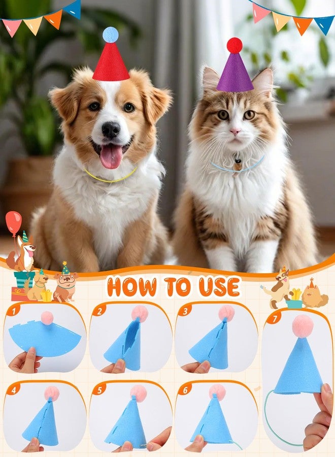 JMZYJZH 14Pcs Mini Party Hat for Stuffed Animals, Colorful Tiny Birthday Cone Hats for Dog Cat Rabbit Puppies Party Supplies - Image 4
