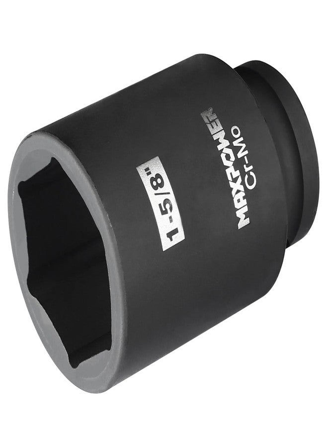 مقبس MAXPOWER ذو تأثير عميق 1-5/8 بوصة، مقاس 3/4 بوصة، بتصميم سداسي النقاط، مصنوع من فولاذ الكروم الموليبدينوم المعالج حرارياً، SAE - Image 1