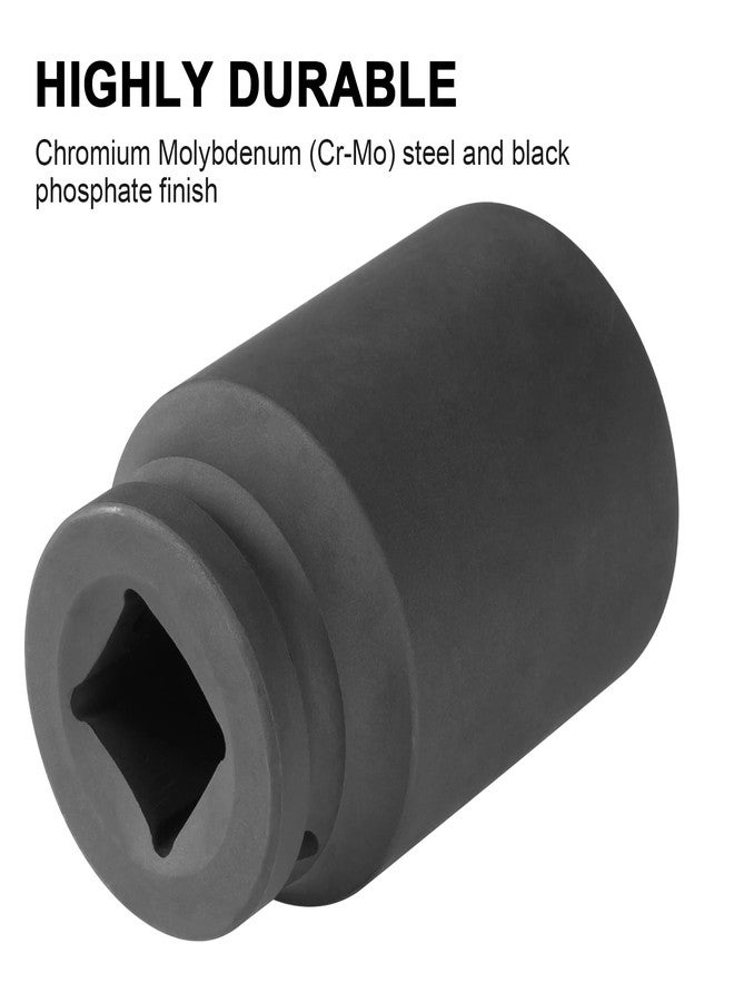 مقبس MAXPOWER ذو تأثير عميق 1-5/8 بوصة، مقاس 3/4 بوصة، بتصميم سداسي النقاط، مصنوع من فولاذ الكروم الموليبدينوم المعالج حرارياً، SAE - Image 4