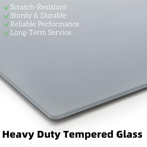 ELFULLY 2 Pack Neutral Grey Tempered Glass Palettes, 12" x 16" Large Paint Palette, Scratch Resistant Paint Mixing Pallets, Easy to Clean Artist Palette for Oil Acrylic Watercolor Gouache DIY Craft - Image 3