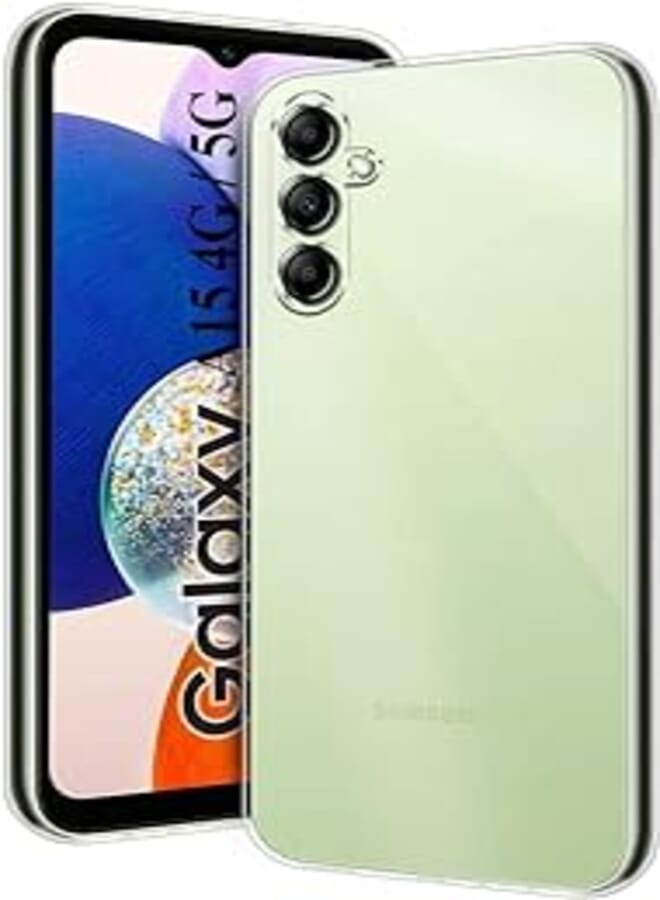Zubitech Samsung Galaxy A15 5G Clear Case Soft Flexible Silicone TPU Shockproof Transparent Rubber Back Cover Compatible for Samsung Galaxy A15 5G