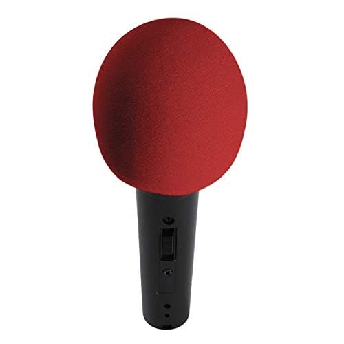 OnStage Foam Ball-Type Microphone Windscreen, Red - Image 3
