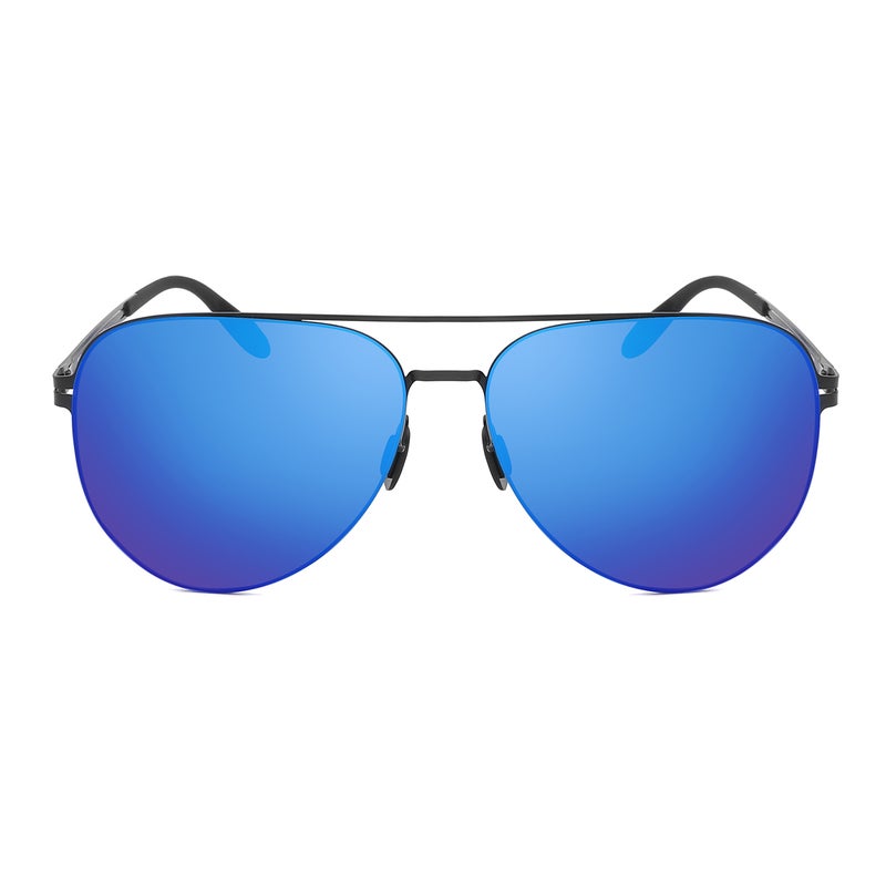 بوكيلار نظارات شمسية رجالية مقطبة من PUKCLAR، نظارات طيار، إطار من الفولاذ المقاوم للصدأ خفيف الوزن، نظارات شمسية رجعية مع حماية من الأشعة فوق البنفسجية UV400، مثالية للقيادة والصيد والمشي لمسافات طويلة - Image 3