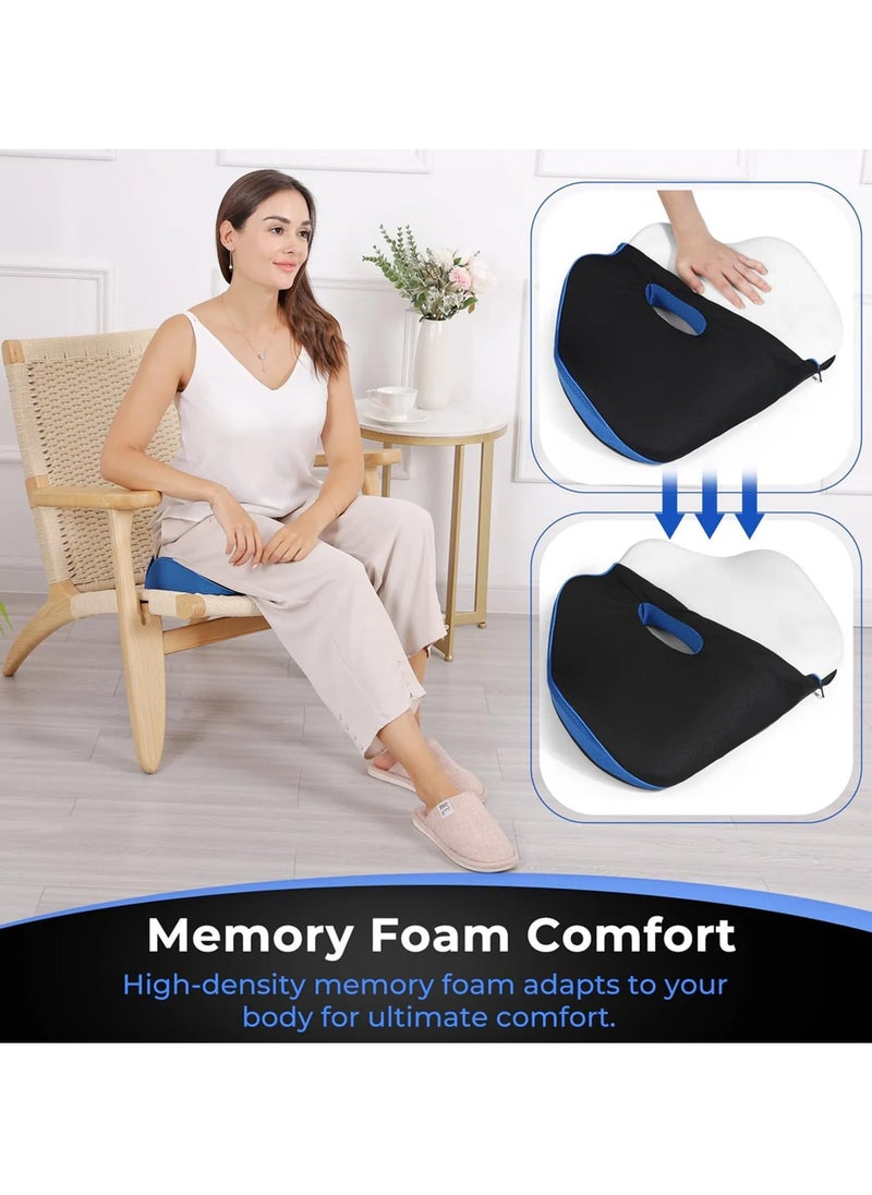 KYD Orthopedic Cushion Seat Ergonomic Seat Cushion for Hip and Back Pain Office Chair Memory Foam Seat Cushion for Chair  - Image 3