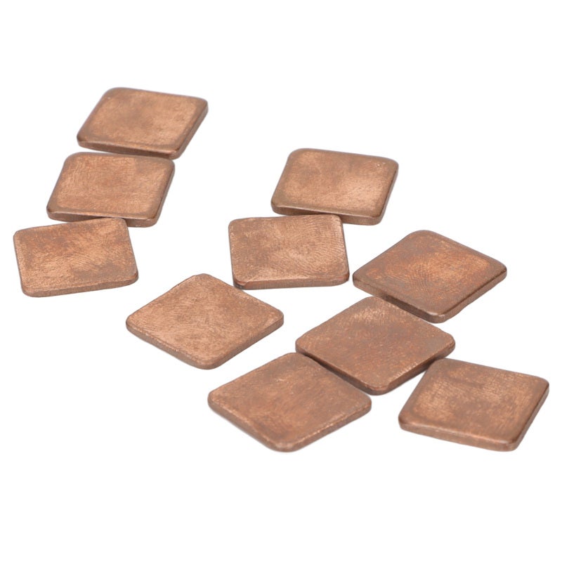 مشتت حراري نحاسي صغير 15x15x1 مم - موصلية حرارية 401 واط/م.ك - طقم مشتت حراري خالٍ من النتوءات لأجهزة الكمبيوتر المكتبية والمحمولة ورقاقات الدوائر المتكاملة - Image 5