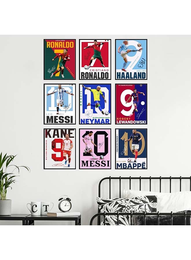 Toyland Football Legends Poster Set 8x10 Inch – 9 PCS Wall Art for Kids Room & Bedroom Décor - Image 3