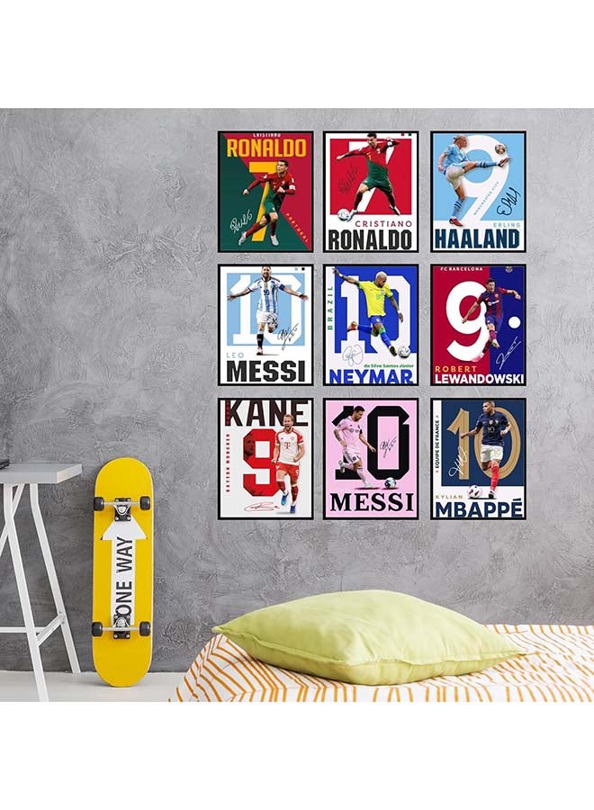 Toyland Football Legends Poster Set 8x10 Inch – 9 PCS Wall Art for Kids Room & Bedroom Décor - Image 2