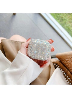 For Airpods Pro Headset Cover For Apple Rhinestone 1/2 Generation Bluetooth Headset With Sparkling Diamond Storage Shell 3 Generations-Color:AB Colored Diamond And Rhinestone Earphone Set-Applicable Model:3 Generation AirPods