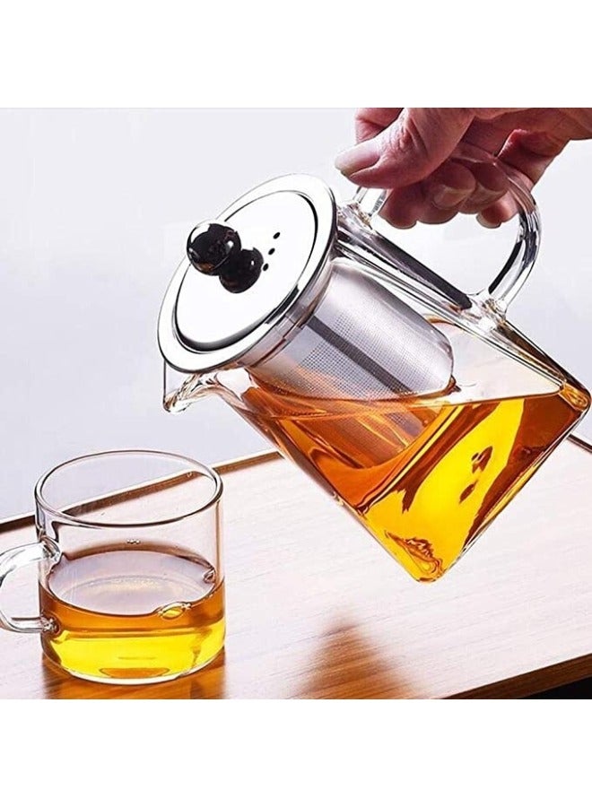Glass Infuser Teapot With Lid Clear 950ml  - Image 5