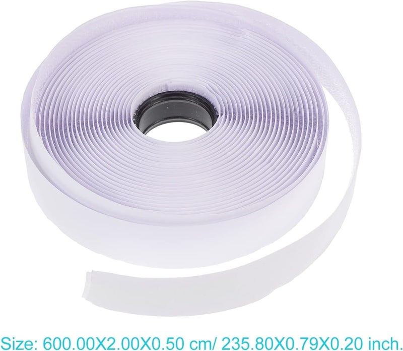 كلاراكو شريط لاصق مزدوج الجوانب من كلارك، شريط مطاطي، شريط لاصق خلفي، شريط سلكي، شريط لاصق، خطاف، وشريط تثبيت، خطاف ذاتي، شريط كومة، عملة بيضاء، شعر مستقيم، نايلون - Image 5