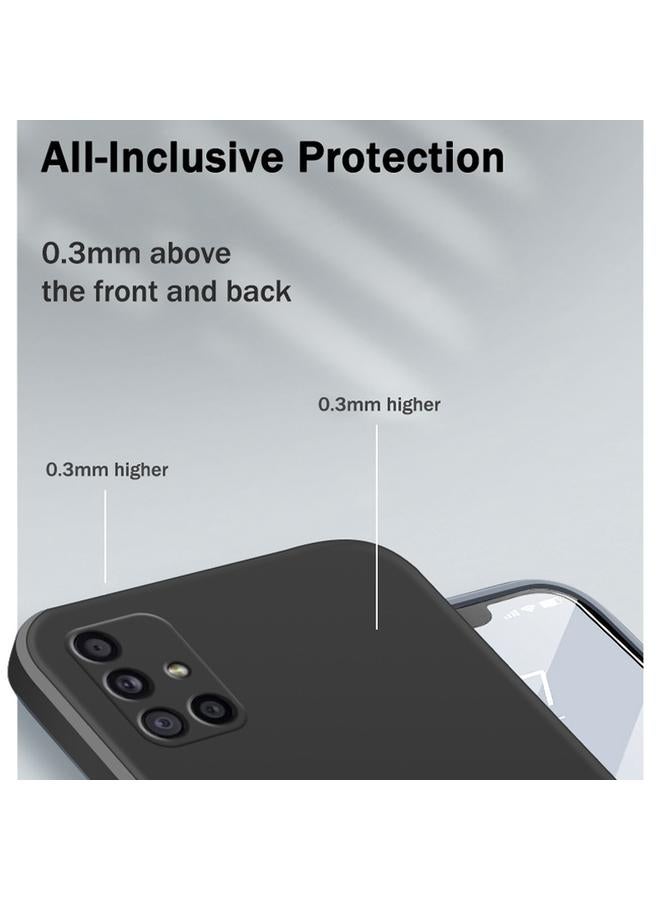 S-TOP Case For Samsung Galaxy M51 Solid Color Imitation Liquid Silicone Straight Edge Dropproof Full Coverage Protective Case - Image 4
