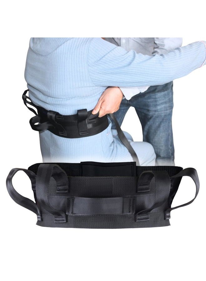 Homymusy Gait Belt Transfer Belt,7 Padded Handles with Quick Release Buckle Adjustable Size 30-50", Gate Belt for Elderly,Physical Therapy,Caregiver, Nurse - Image 1